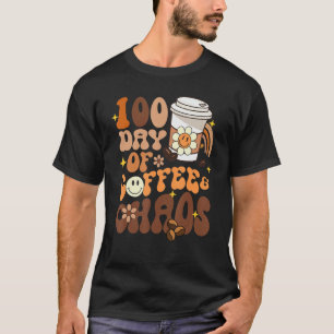 T-shirt 100 Jours De Café Et Chaos Joyeux 100E Jour Schoo