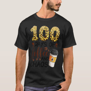 T-shirt 100 jours de café et de chaos 100e jour d'école F