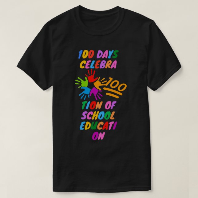 T-shirt 100 jours de célébration de l'éducation scolaire (Design devant)