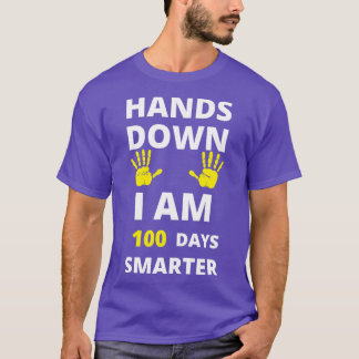 T-shirt 100 Jours de Chemise de l'école mains vers le bas