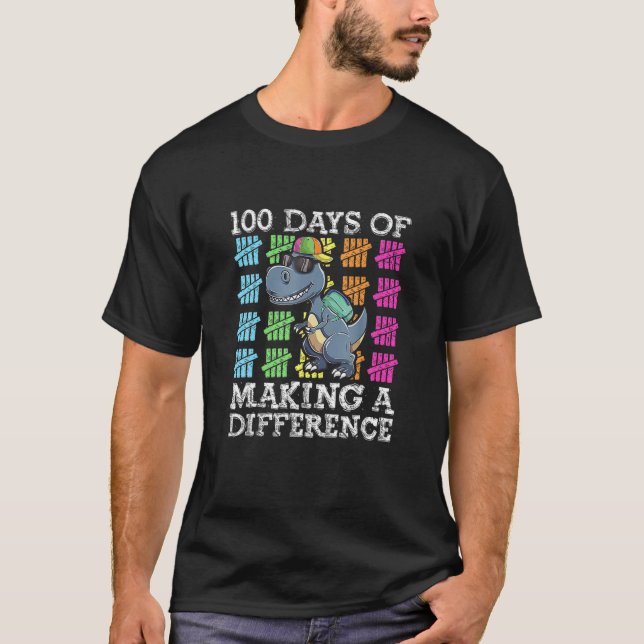 T-shirt 100 Jours De Faire Une Différence (Devant)