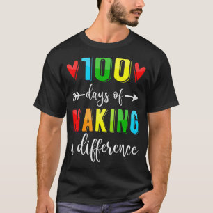T-shirt 100 Jours de faire une différence 100e jour école 