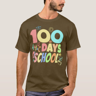 T-shirt 100 Jours de l'école 100e Jours Idée cadeau intell