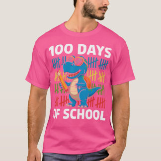 T-shirt 100 Jours De L'École Dino 100E Jour De L'École Din