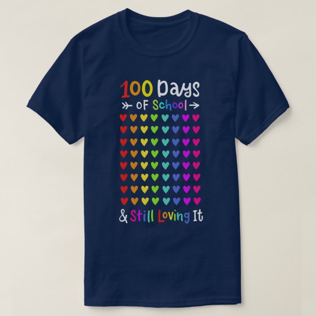 T-shirt 100 jours de l'enseignant de l'école élève 2 (Design devant)