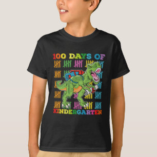 T-shirt 100 Jours De Maternelle T Rex Dinosaur School