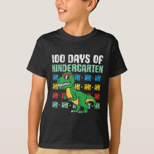 T-shirt 100 Jours De Maternelle Trex Dinosaur 100E Jour S