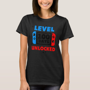 T-shirt 100 Jours De Niveau D'École 100 Jours Jeu Déverrou