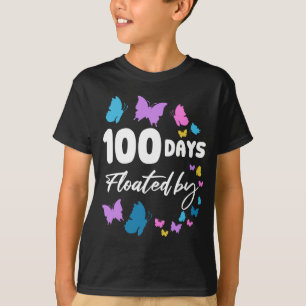T-shirt 100 jours de papillon scolaire flotté par mignon