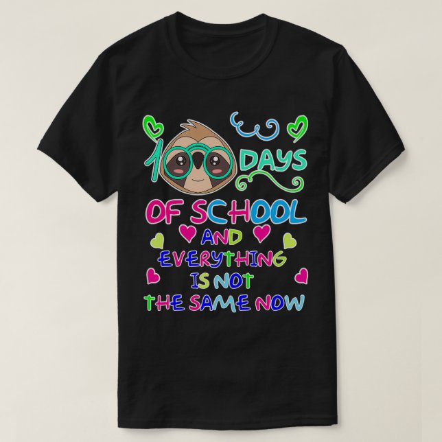 T-shirt 100 jours de paresse scolaire (Design devant)