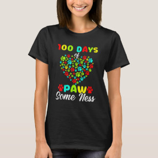 T-shirt 100 Jours De Paw Certains Coeur Ness 100ème Jour É