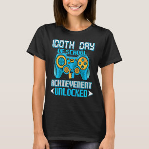 T-shirt 100 Jours de réussite scolaire Jeu vidéo déverroui