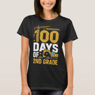 T-shirt 100 jours de véhicule de construction de 2e année 