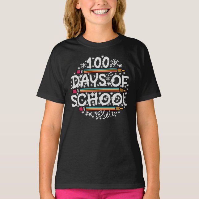 T-SHIRT 100 JOURS D'ÉCOLE. (Devant)