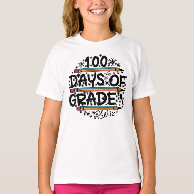 T-SHIRT 100 JOURS D'ÉCOLE. (Devant)