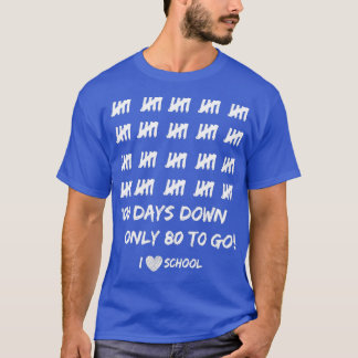 T-shirt 100 Jours d'école 100 Jours seulement 80 To Go I L