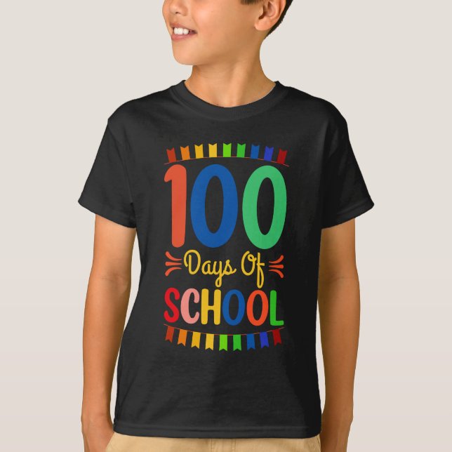 T-shirt 100 jours d'école 100e jour d'école 100 jours (Devant)
