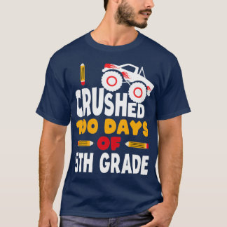 T-shirt 100 Jours D'École 5E Année Écrasée 100 Jours