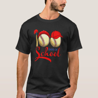 T-shirt 100 Jours D'école Baseball Enseignant Enfants 100è