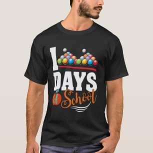 T-shirt 100 jours d'école Billard 100e jour Enfants Étudia
