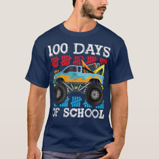 T-shirt 100 Jours D'École Chemise Garçons, Monster Camion 