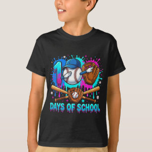 T-shirt 100 jours d'école Dabbing Baseball Drip 100ème jou