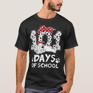 T-shirt 100 Jours D'École Dalmatienne Chien Femmes Fille 1