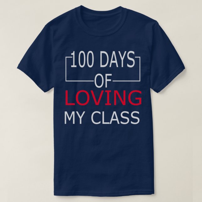 T-shirt 100 jours d'école d'amour Ma classe 3 (Design devant)