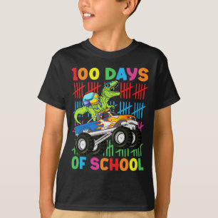 T-shirt 100 Jours D'École Dinosaure Monster Camion Enfants