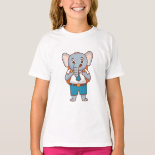 T-shirt 100 Jours D'École Eléphant Zoo de l'enseignant Thè