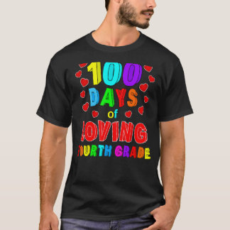 T-shirt 100 Jours D'école En Quatrième Année Enseignant Ai
