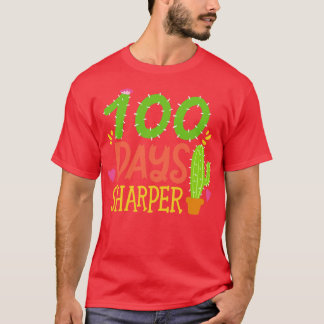 T-shirt 100 jours d'école enseignant Cactus