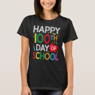 T-shirt 100 jours d'école Enseignant et enfants heureux 10