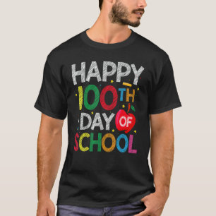 T-shirt 100 Jours D'école Enseignant et Enfants Heureux 10