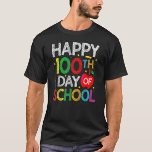 T-shirt 100 jours d'école Enseignant et enfants heureux 10