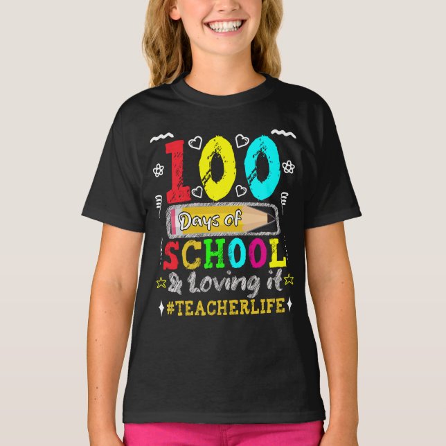 T-shirt 100 Jours D'École Et L'Aimer (Devant)