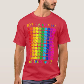 T-shirt 100 Jours D'École Et Toujours Aimer Il 100E Puzzl