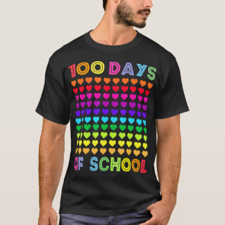 T-shirt 100 Jours D'École Et Toujours Aimer Il Coeur
