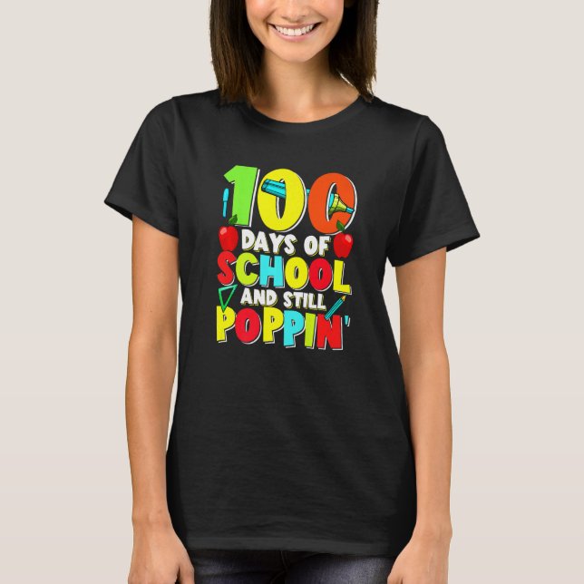 T-shirt 100 jours d'école et toujours Poppin (Devant)
