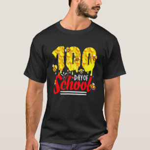 T-shirt 100 Jours D'école Groupe Mignonnes Abeilles Drôles