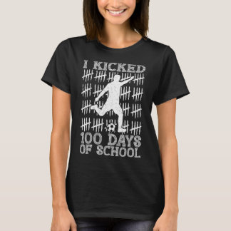 T-shirt 100 jours d'école j'ai botté le football 100e jour