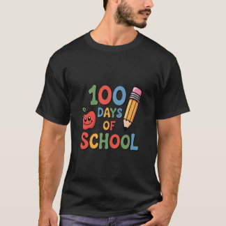 T-shirt 100 jours d'école joli pomme