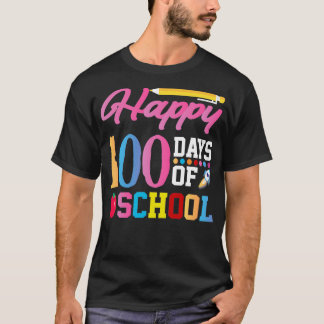 T-shirt 100 Jours D'École Joyeux 100 Jours De