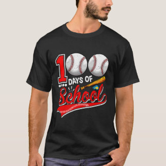 T-shirt 100 Jours D'École Joyeux 100E Jour De Base-Ball En