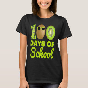 T-shirt 100 jours d'école Kiwi Nourriture drôle Amateur de