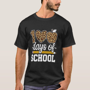 T-shirt 100 Jours D'école Léopard Professeur Jour 100