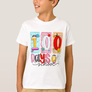 T-shirt 100 Jours d'École Mignon Coloré 100ème Jour