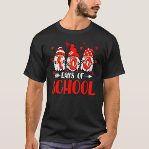 T-shirt 100 Jours D'école Mignons Gnomes 100ème Jour Profe
