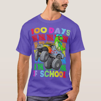 T-shirt 100 Jours D'École Monster Camion Dinosaure Garçons