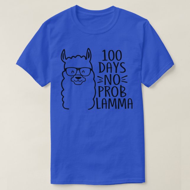 T-shirt 100 Jours d'école No Prob Lamma (Design devant)